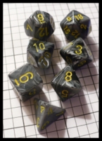 Dice : Dice - Dice Sets - Chessex Vortex Black w Yellow Nums - Ebay Jan 2010